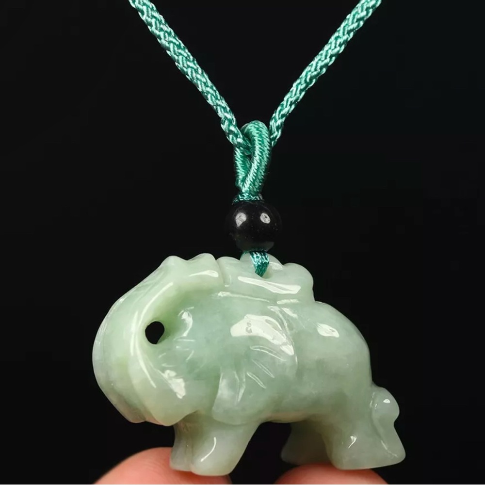 VINTAGE Certified Jadeite Green Jade Pendant/Amulet. Trunk Up Brings Prosperity!